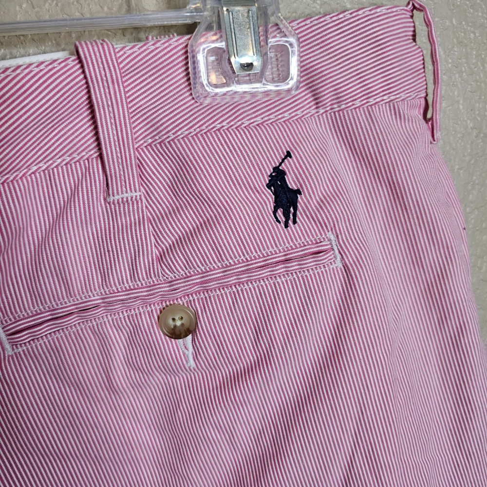 NWOT Polo Ralph Lauren pink and White Striped Shorts Womens 12 - Picture 5 of 13